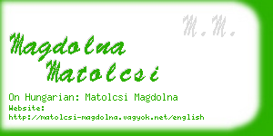 magdolna matolcsi business card
